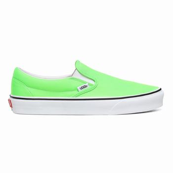 Damske Slip On Tenisky Vans Neon Classic Zelene/Biele VA48HAYFC